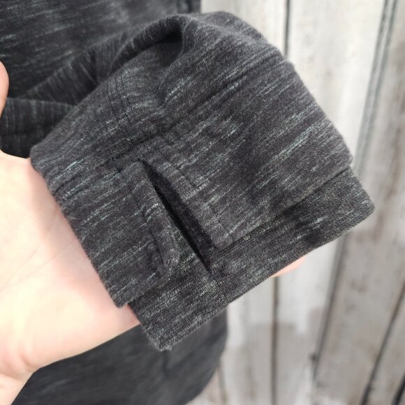 Women's Size 10 Lululemon Button Front hooded sweatshirt coat Gray Spacedye EUC - Picture 12 of 16